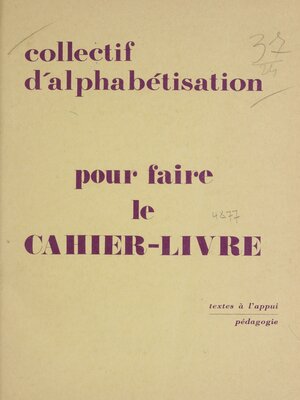 cover image of Pour faire le cahier-livre